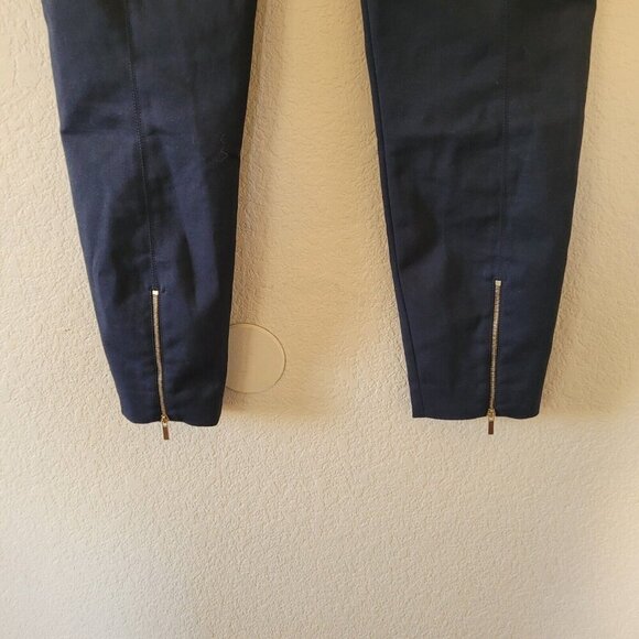 St. John Collection Ankle Zip Black Slim High Rise Pants Size 6 Preppy Office - Picture 9 of 9